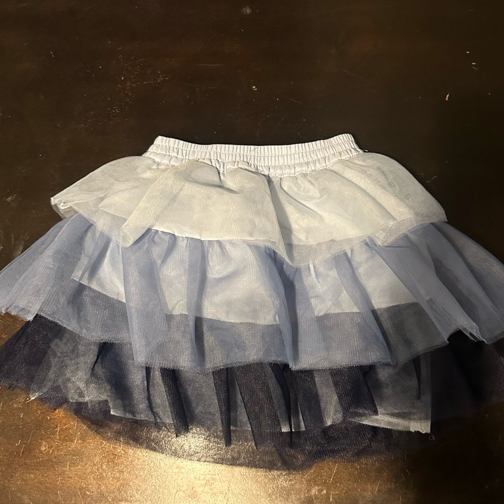 Janie and Jack White and Blue Bubble Mini Skirt